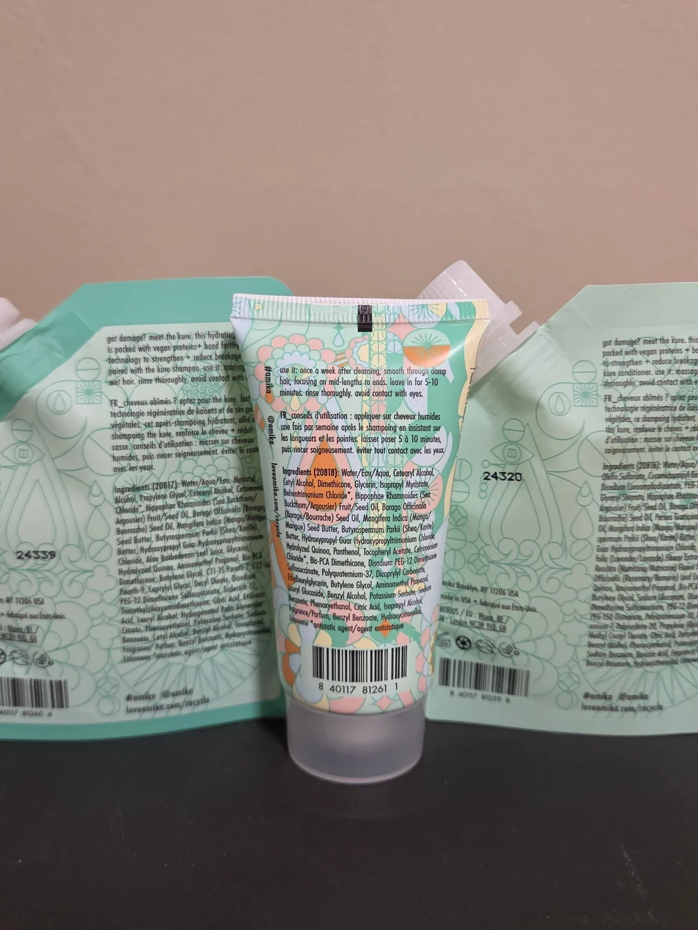 amika: Shampoo & Conditioner & the kure Intense Strength Repair Mask